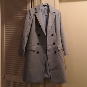 Blue buttoned coat